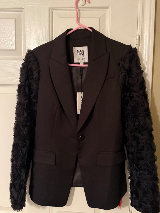 Milly Jackets & Blazers - Milly mesh rose blazer